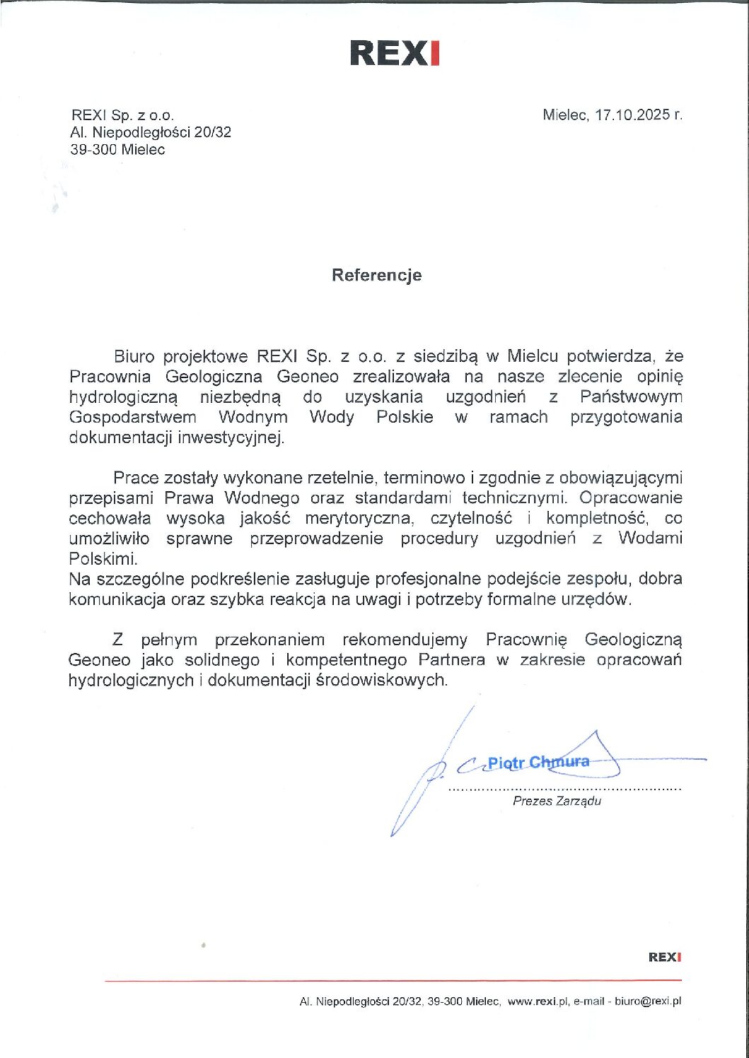 Referencje GEONEO REXI pdf